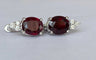 Boucles d'oreilles Boucles d’oreilles puces en or blanc 18 carats, rubis et diamants 58 Facettes
