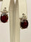 Boucles d'oreilles Boucles d’oreilles puces en or blanc 18 carats, rubis et diamants 58 Facettes