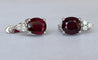 Boucles d'oreilles Boucles d’oreilles puces en or blanc 18 carats, rubis et diamants 58 Facettes