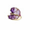 Bague 54 Papillon - Bague en or jaune 18 carats, améthystes et diamants 58 Facettes CHT-BUTT-RI-AMDI