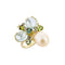 Bague 56 Romance Divine - Bague en or jaune 18 carats, perle et topazes 58 Facettes CHAT-ROM-RI-PBT