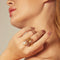 Bague 54 Romance Divine - Bague en or jaune 18 carats, perle et citrines 58 Facettes CHAT-ROM-RI-PCI