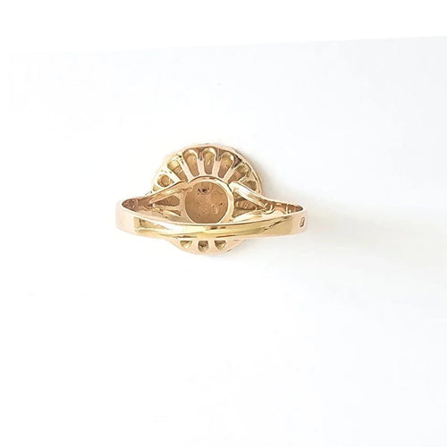 Bague 59 Bague pièce Dos Pesos 1945 en or jaune 18 carats, taille EU59 58 Facettes GEL-RI-2PES-YG