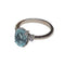 Bague 55 Bague - Aigue-marine et diamants en or blanc 18k 58 Facettes TA103