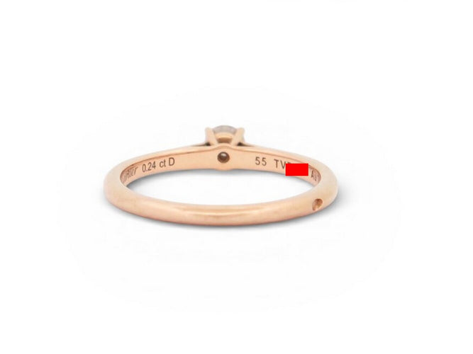 Bague 55 bague CARTIER solitaire crn4226655 t55 or rose & diamant 0.24ct 58 Facettes 273200