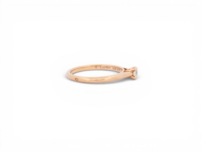 Bague 55 bague CARTIER solitaire crn4226655 t55 or rose & diamant 0.24ct 58 Facettes 273200