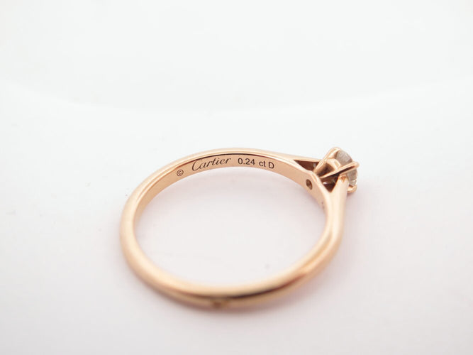 Bague 55 bague CARTIER solitaire crn4226655 t55 or rose & diamant 0.24ct 58 Facettes 273200