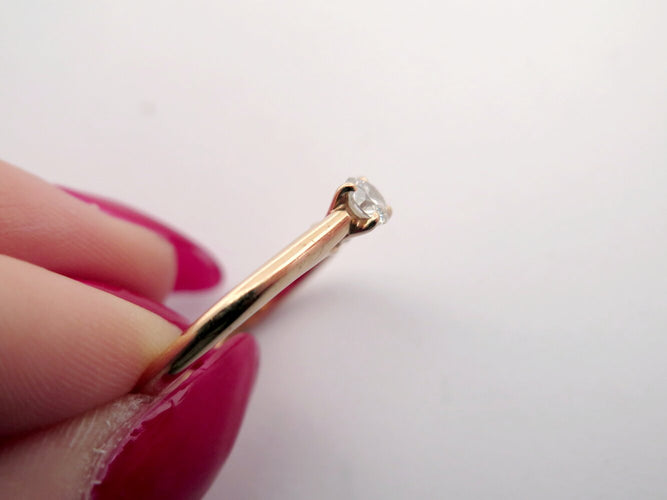 Bague 55 bague CARTIER solitaire crn4226655 t55 or rose & diamant 0.24ct 58 Facettes 273200