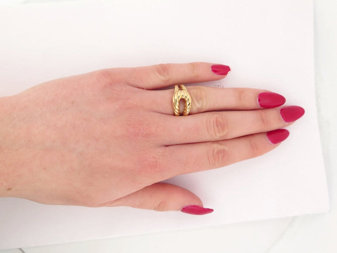 Bague 51 rare vintage bague BOUCHERON noeud marin t51 6.9 gr en or jaune 58 Facettes 273198