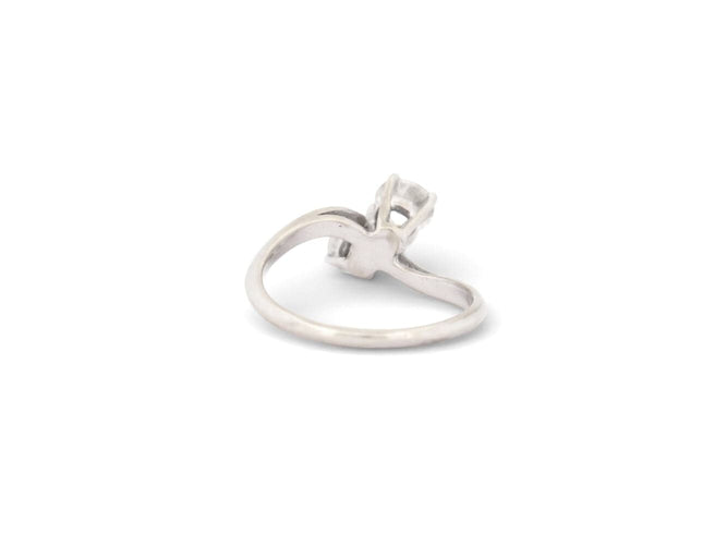 Bague 53 bague sertie toi & moi 2 diamants 0.95ct t53 en or blanc 18k 3g 58 Facettes 273170