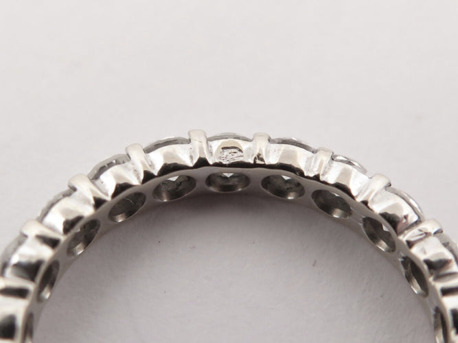 Bague 51 bague alliance americaine 22 diamants pavage complet 1.65ct t51 en or blanc 58 Facettes 273169