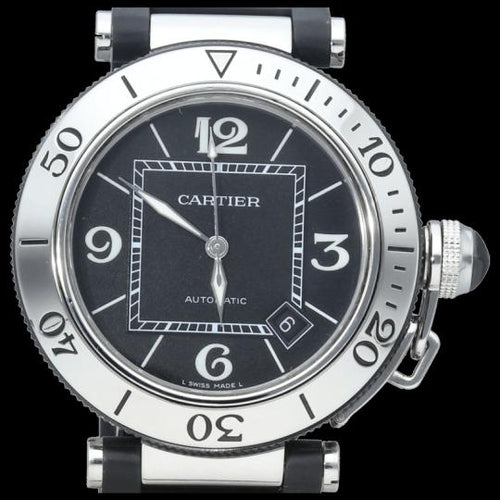Montre Cartier Pasha Seatimer - Montre automatique homme en acier 40 mm 58 Facettes MT45353