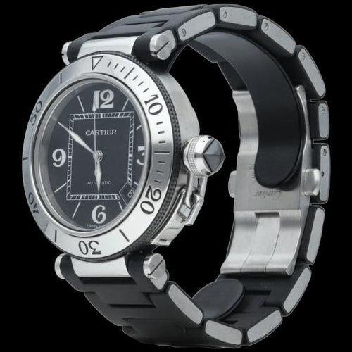 Montre Cartier Pasha Seatimer - Montre automatique homme en acier 40 mm 58 Facettes MT45353