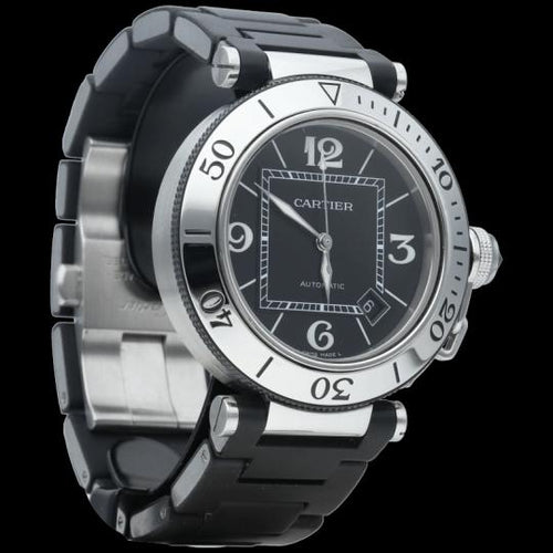 Montre Cartier Pasha Seatimer - Montre automatique homme en acier 40 mm 58 Facettes MT45353