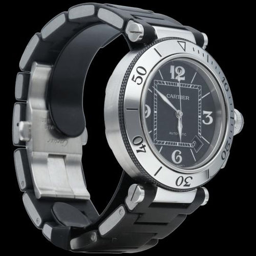 Montre Cartier Pasha Seatimer - Montre automatique homme en acier 40 mm 58 Facettes MT45353