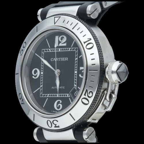 Montre Cartier Pasha Seatimer - Montre automatique homme en acier 40 mm 58 Facettes MT45353