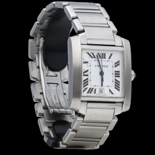 Montre Cartier Montre Tank Francaise Gm Automatique 58 Facettes MT45212