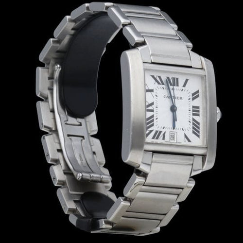 Montre Cartier Montre Tank Francaise Gm Automatique 58 Facettes MT45212