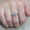 Bague 53 Bague - Topaze et diamants en or blanc 18k 58 Facettes S331