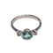 Bague 53 Bague - Topaze et diamants en or blanc 18k 58 Facettes S331