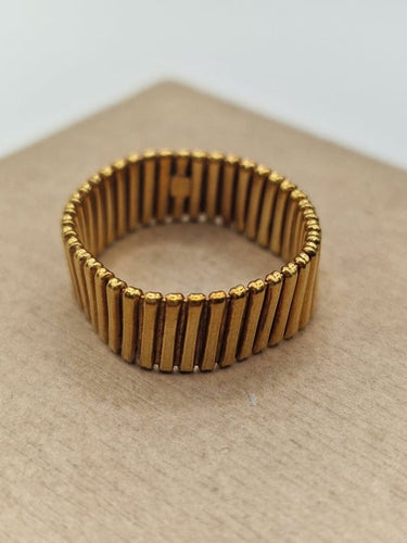 Bague 59 Bague tubogas vintage en or jaune 18 ct 58 Facettes CV-001
