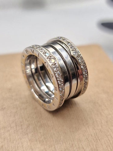 Bague 53 Bvlgari B.zero1 - Bague en or blanc 18 ct et diamants 58 Facettes CV-002