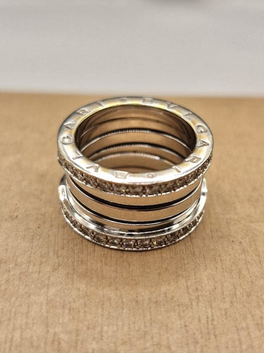 Bague 53 Bvlgari B.zero1 - Bague en or blanc 18 ct et diamants 58 Facettes CV-002