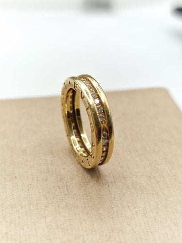 Bague 52 Bvlgari B.zero1 - Bague en or jaune 18 ct et diamants 58 Facettes CV-003