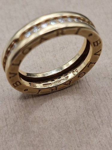 Bague 52 Bvlgari B.zero1 - Bague en or jaune 18 ct et diamants 58 Facettes CV-003