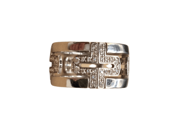 Bague 52 BVLGARI Parentesi - Bague en or blanc 18 ct et diamants 58 Facettes CV-005