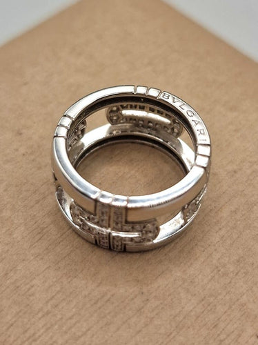 Bague 52 BVLGARI Parentesi - Bague en or blanc 18 ct et diamants 58 Facettes CV-005