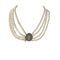 Collier Collier de perles - Fermoir en or 18 carats et argent, diamants et émeraudes 58 Facettes CL93 '(5269)