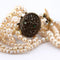 Collier Collier de perles - Fermoir en or 18 carats et argent, diamants et émeraudes 58 Facettes CL93 '(5269)