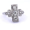 Bague 55 Bague en or blanc 18 kt sertie de diamants 58 Facettes AN528 (0559)