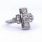Bague 55 Bague en or blanc 18 kt sertie de diamants 58 Facettes AN528 (0559)