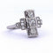 Bague 55 Bague en or blanc 18 kt sertie de diamants 58 Facettes AN528 (0559)