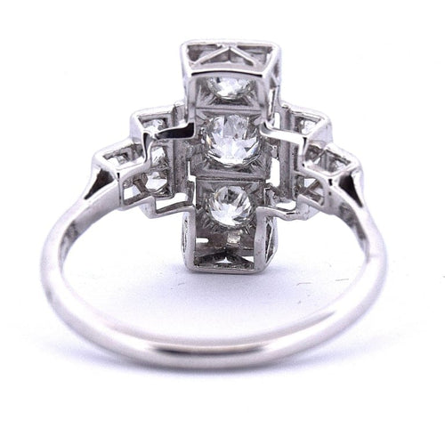 Bague 55 Bague en or blanc 18 kt sertie de diamants 58 Facettes AN528 (0559)
