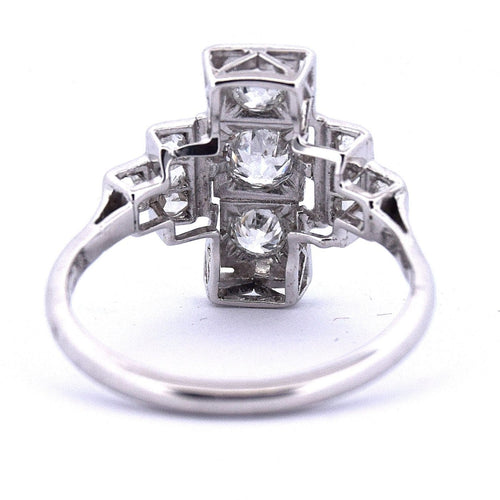 Bague 55 Bague en or blanc 18 kt sertie de diamants 58 Facettes AN528 (0559)