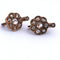 Boucles d'oreilles Boucles d'oreilles anciennes en or 14 K avec diamants 58 Facettes OR152 '(0039)