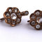 Boucles d'oreilles Boucles d'oreilles anciennes en or 14 K avec diamants 58 Facettes OR152 '(0039)