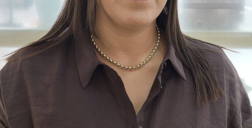 Collier Collier maille jaseron en or jaune 18 K 58 Facettes 33247