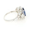 Bague 55 Bague en or blanc 18 carats avec saphir et diamants 58 Facettes