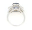 Bague 55 Bague en or blanc 18 carats avec saphir et diamants 58 Facettes