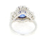 Bague 55 Bague en or blanc 18 carats avec saphir et diamants 58 Facettes