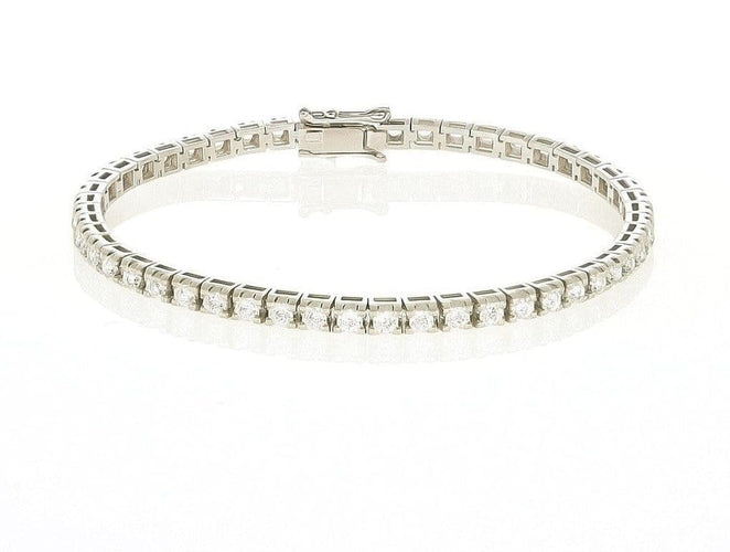 Bracelet Bracelet tennis en or blanc 18 carats et diamants 58 Facettes