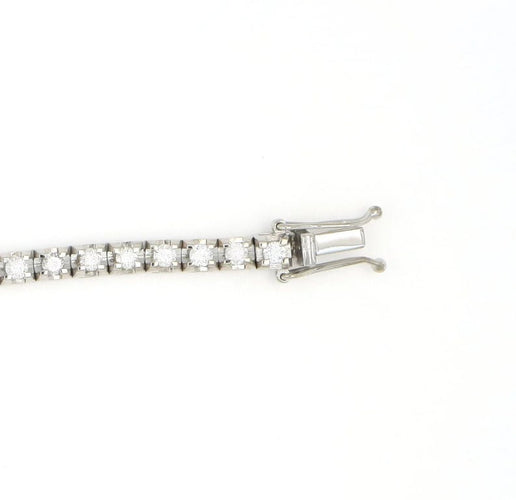 Bracelet Bracelet tennis en or blanc 18 carats et diamants 58 Facettes