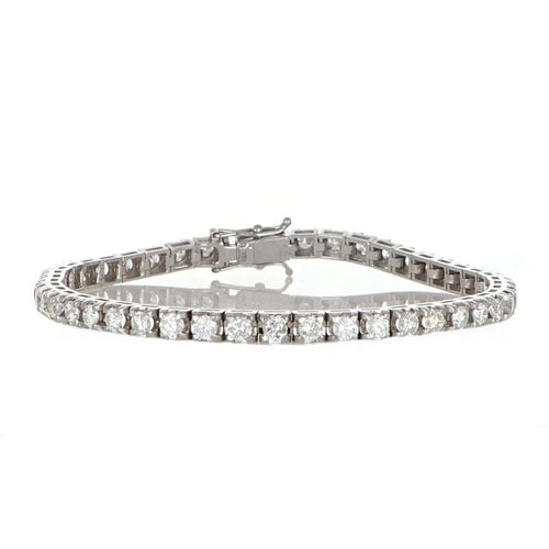 Bracelet Bracelet en or blanc 18 carats serti de diamants naturels 58 Facettes