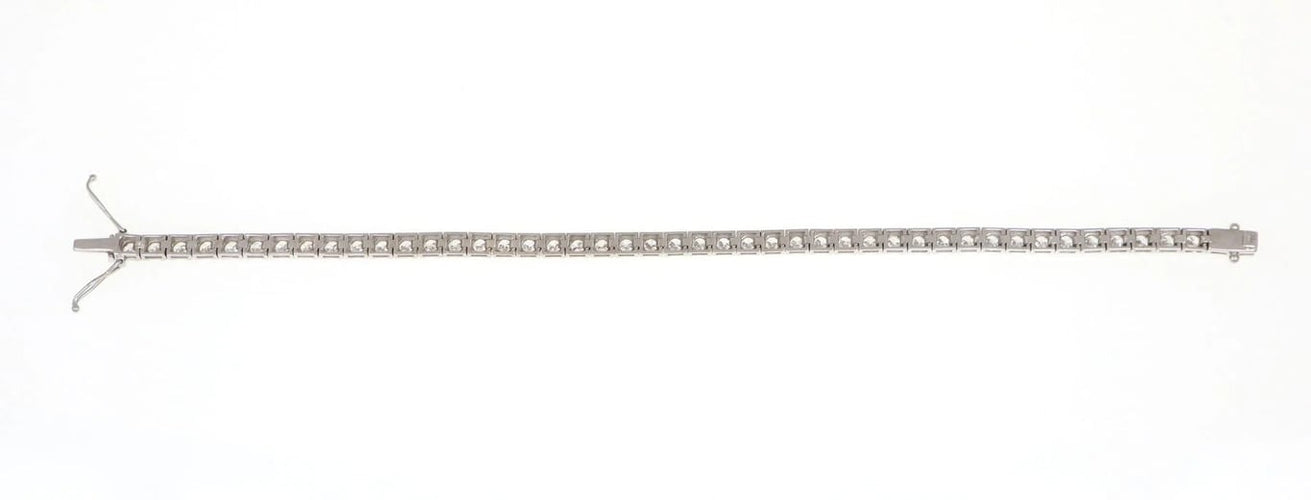 Bracelet Bracelet en or blanc 18 carats serti de diamants naturels 58 Facettes
