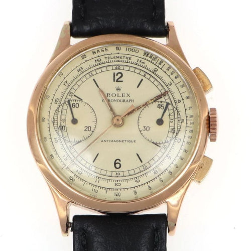 Montre Rolex - Montre chronographe vintage en or rose 18 carats 58 Facettes