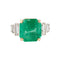 Bague 53 Bague émeraude et diamants en or jaune et or gris 750 58 Facettes